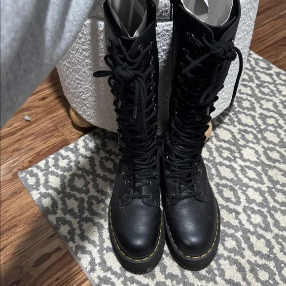 Doc Martens- Tall (knee high) Platform Lace Up Boots - Picture 2 of 10
